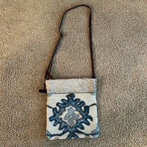 Myra Bag Bewitching Hues Small & Crossbody Bag Upcycled Canvas, Leather, Cowhide